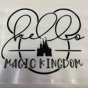 Hello Magic kingdom iron on HTV heat transfer vinyl​